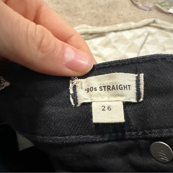 NWOT Madewell the 90s straight jean belmere black wash - Picture 6 of 8